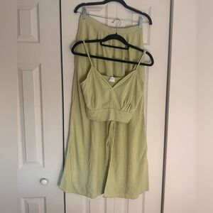 Sienna Sky Light Sage Green Cropped Cami & Pant Set